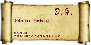 Dobrin Hedvig névjegykártya
